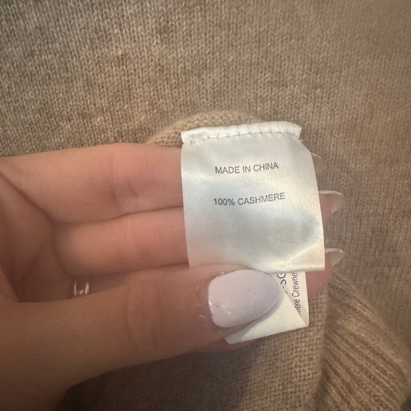 Quince 100% cashmere camel quiet  luxury crew neck sweater size S - Picture 9 of 12